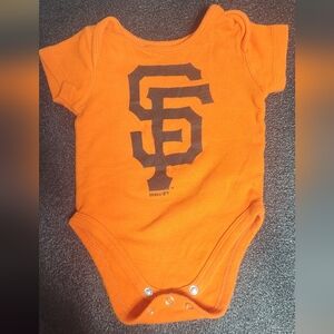 Giants Orange and Black Bodysuit 0/3 Months